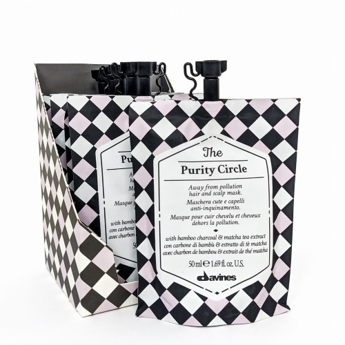 Davines The Purity Circle﻿ - Oczyszczająca maska do włosów 6 x 50 ml