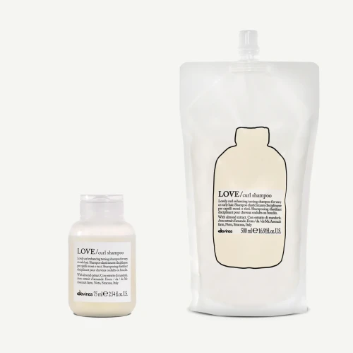 Davines LOVE CURL szampon do falowanych lub kręconych włosów 250 ml + uzupełnienie 500 ml