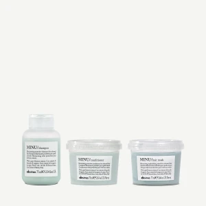 Davines MINU zestaw travel - szampon 75ml, odżywka 75ml, maska 75ml