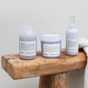 Davines LOVE smooth zestaw - szampon 250ml, instant mask 250ml, perfector 150