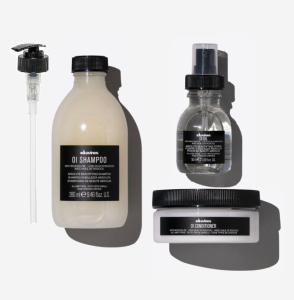 Davines OI zestaw - szampon z dozownikiem, odżywka 75ml, olejek 50ml