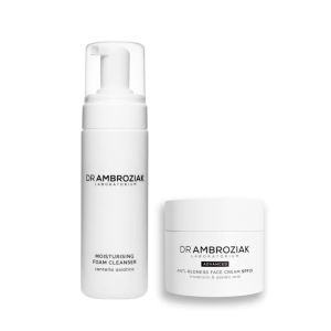 Dr Ambroziak zestaw krem Anti Rednes, pianka oczyszczająca do twarzy.png