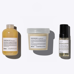 Davines zestaw NOUNOU z Liquid Spell - Zestaw odżywczy do włosów zniszczonych lub suchych.