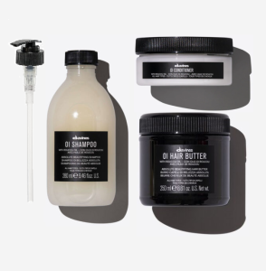 Davines zestaw OI - szampon z pompką 280ml, hair butter 250ml, conditioner 75ml
