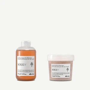 Zestaw Davines New SOLU Shampoo 250 ml + SOLU Salt Scrub 250 ml
