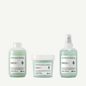 Zestaw Davines New MELU Shampoo 250 ml + MELU Conditioner 250 ml + MELU Hair Spray 250 ml