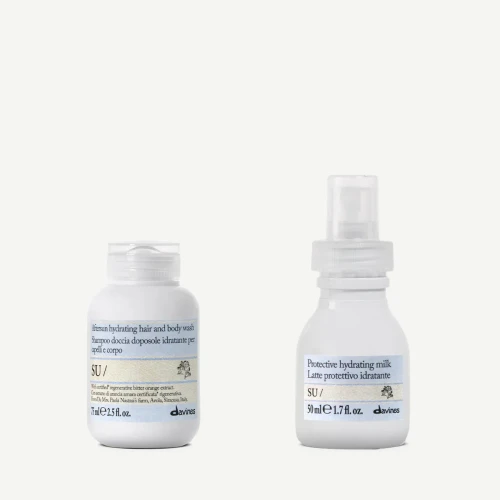 Davines Zestaw Travel SU Hair &amp; Body Wash 75 ml + SU Hair Milk 50 ml
