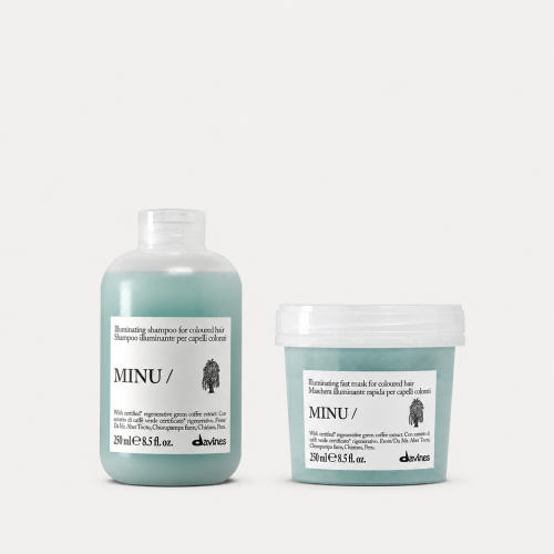 Zestaw Davines New Essential Haircare MINU Szampoo 250 ml + MINU Hair Mask 250 ml