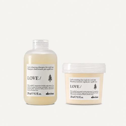 Zestaw Davines New Essential Haircare LOVE CURL Szampon 250 ml + LOVE CURL Hair Mask 250 ml
