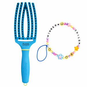 Olivia Garden Szczotka do Włosów Finger Brush Inner Child Medium Turbo Blue