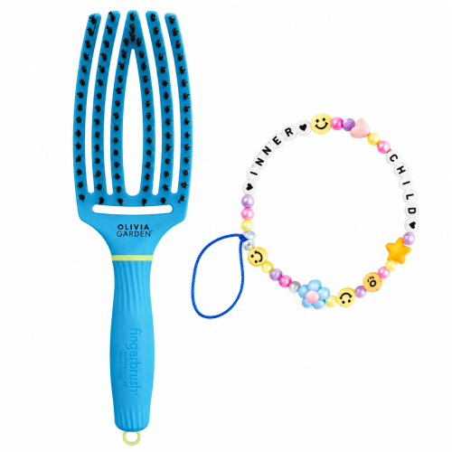 Olivia Garden Szczotka do Włosów Finger Brush Inner Child Medium Turbo Blue
