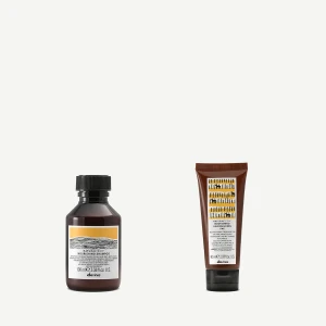 Zestaw Travel Davines Nourishing Shampoo 100 ml + Hair Building Pak 60 ml – pielęgnacja odbudowująca do suchych i zniszczonych włosów