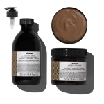 Davines Alchemic Chocolate zestaw - szampon 280ml z dozownikiem + odżywka 250ml 